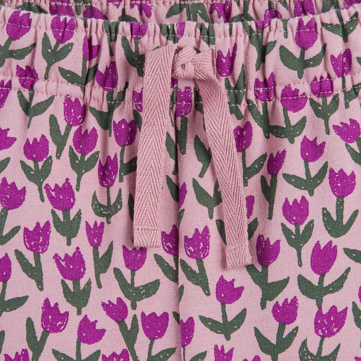 Lot de 2 joggings bordeaux + imprimé rose, LA REDOUTE COLLECTIONS