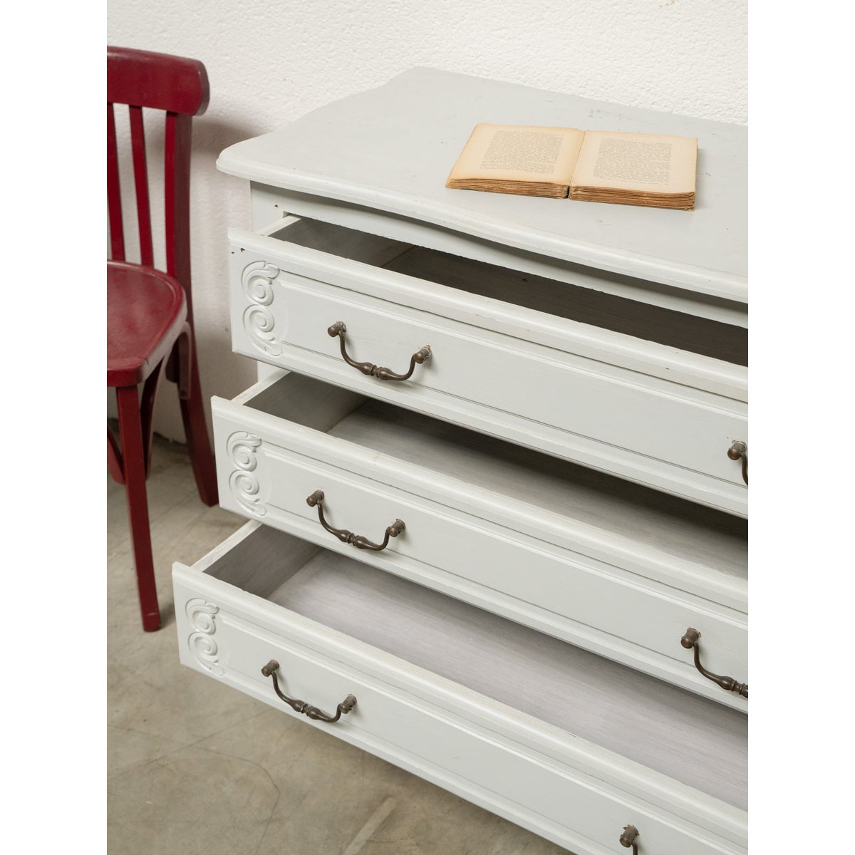 Commode en bois blanc Garance N°777 - Bon état blanc, DEBONGOUT