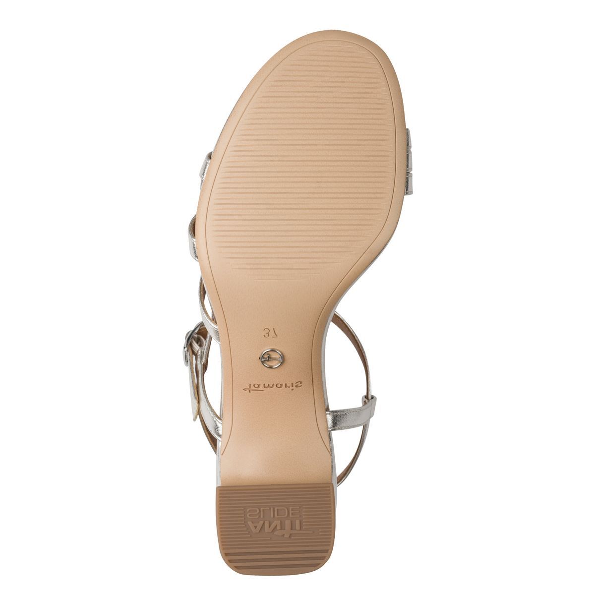 Sandales talon trotteur bleu blue océan suède, TAMARIS