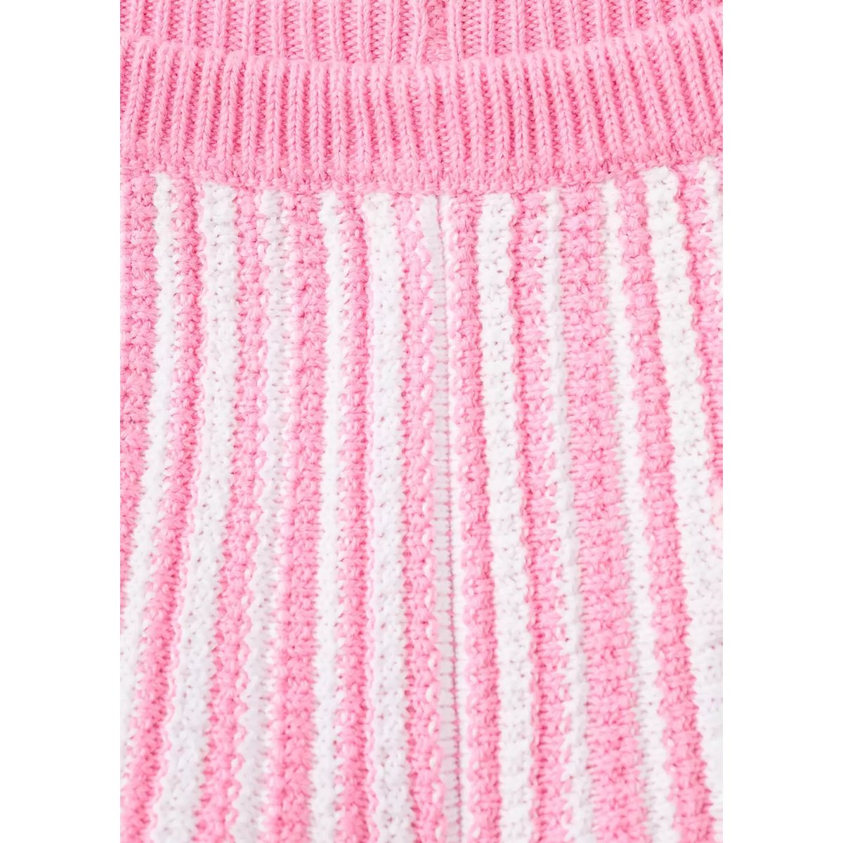 Short en crochet à rayures rose, MANGO BABY