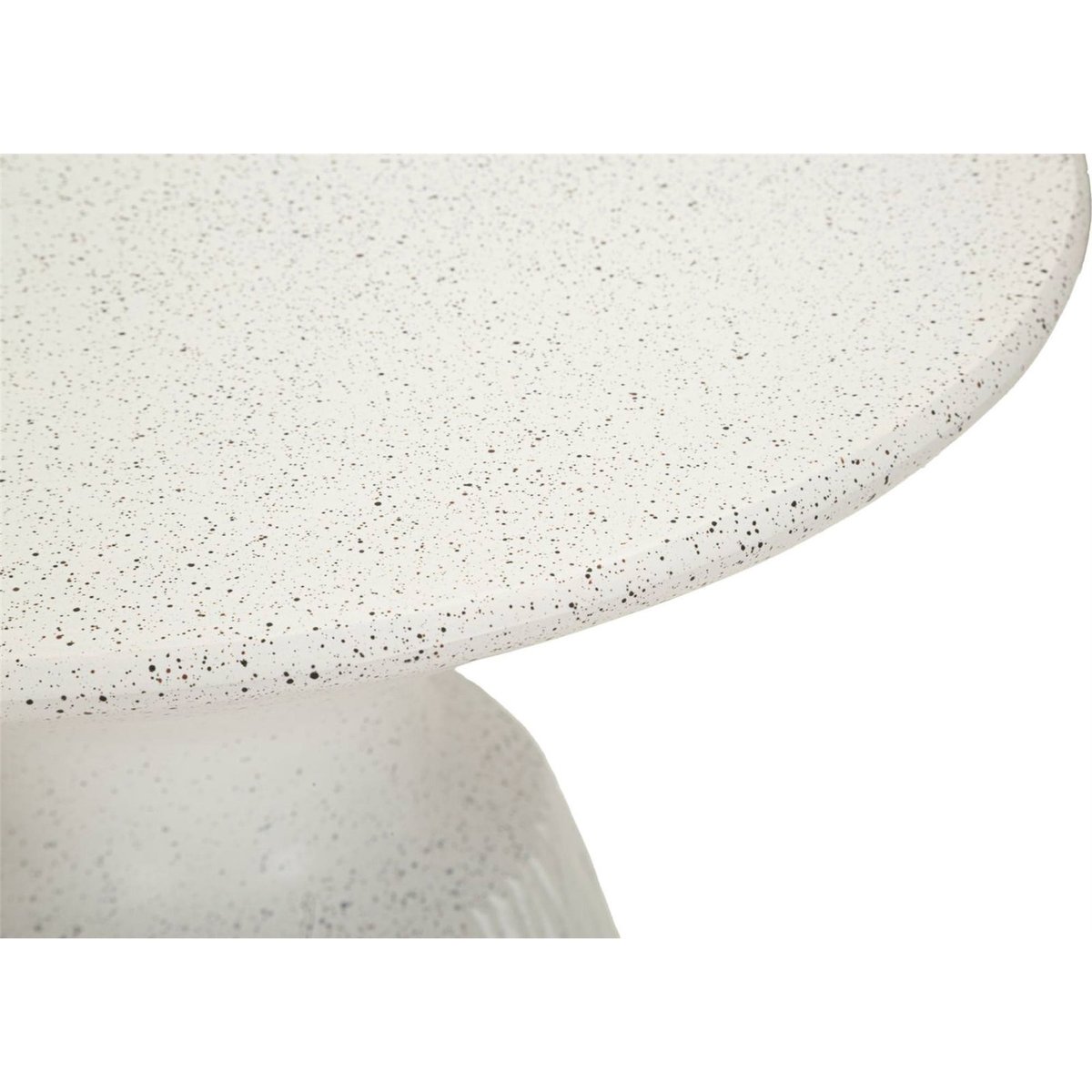 Table d'appoint conique texture relief MODERN crème, RECOLLECTION