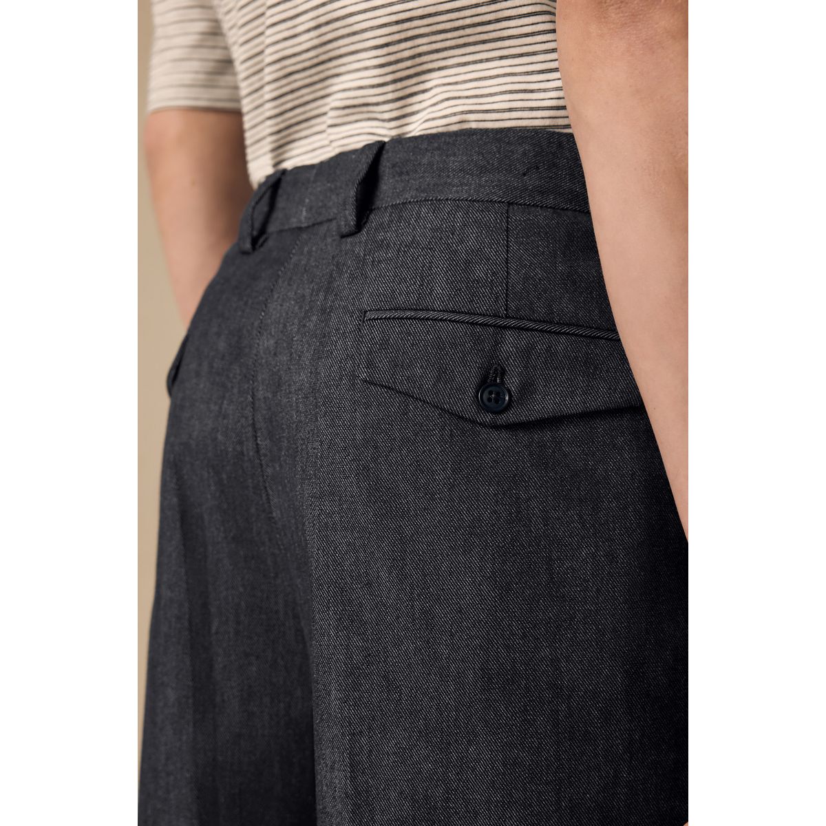 Pantalon de costume décontracté en denim bleu, NEXT