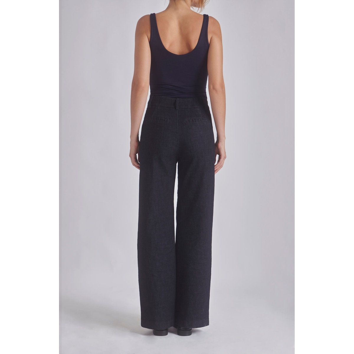 Pantalon en jean taille haute PARKER bleu denim, BENOA