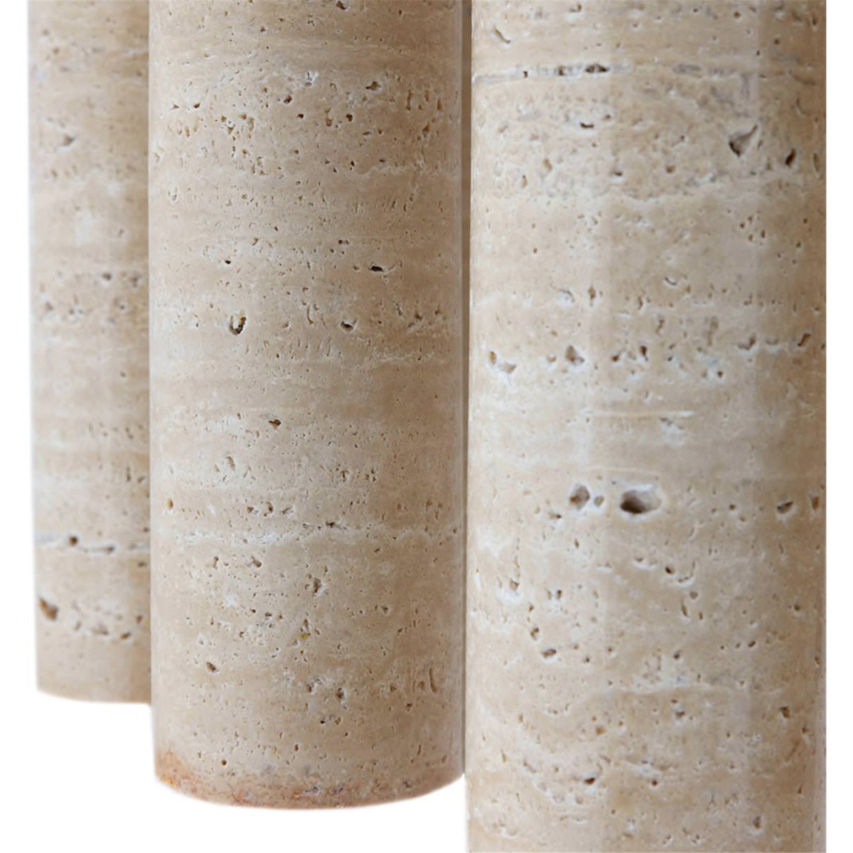 Suspension d'architecte en travertin beige et noir mat, RECOLLECTION