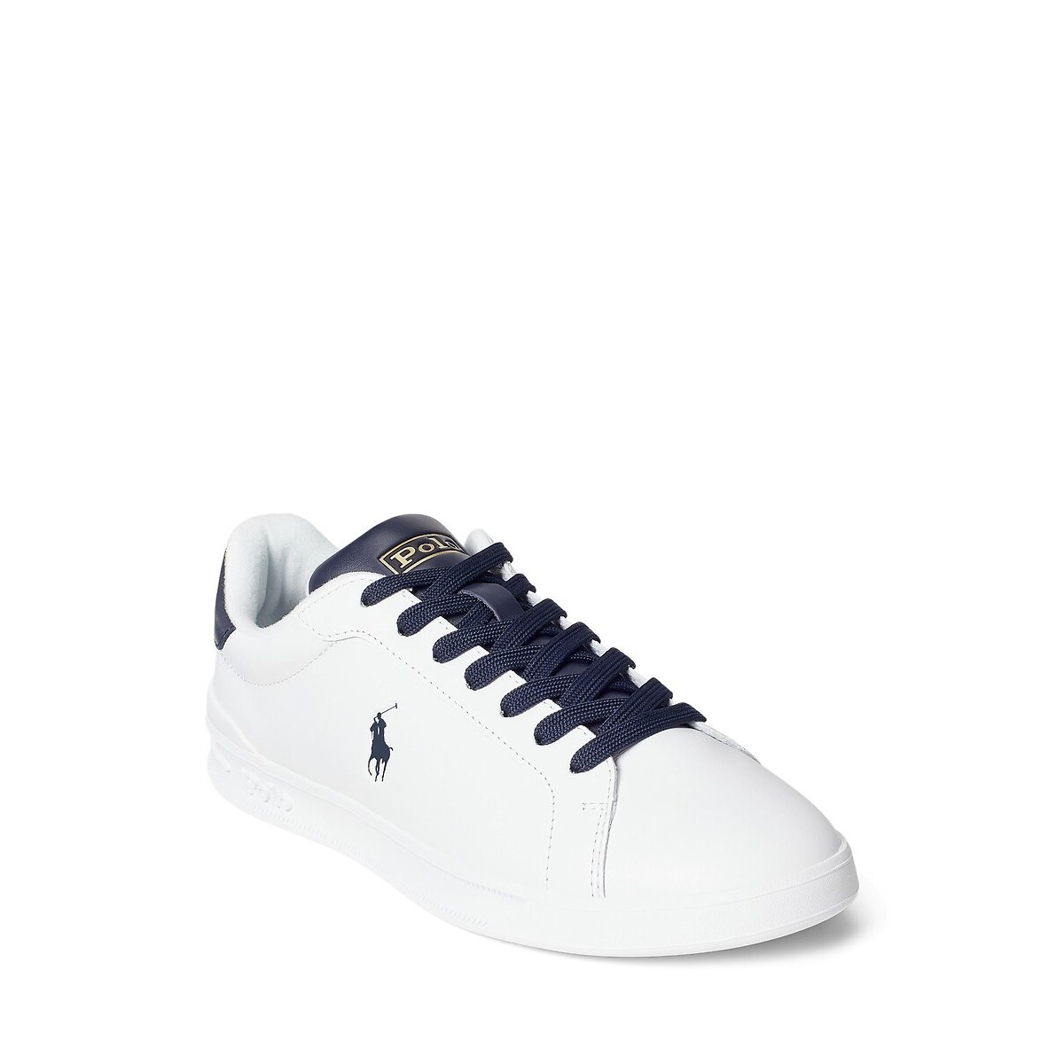 Heritage Court Leather Trainers white/navy blue, POLO RALPH LAUREN