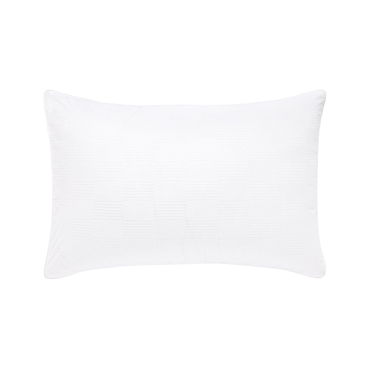 Taie d'oreiller en satin de coton gris, DAMIER paradis, DESFORGES