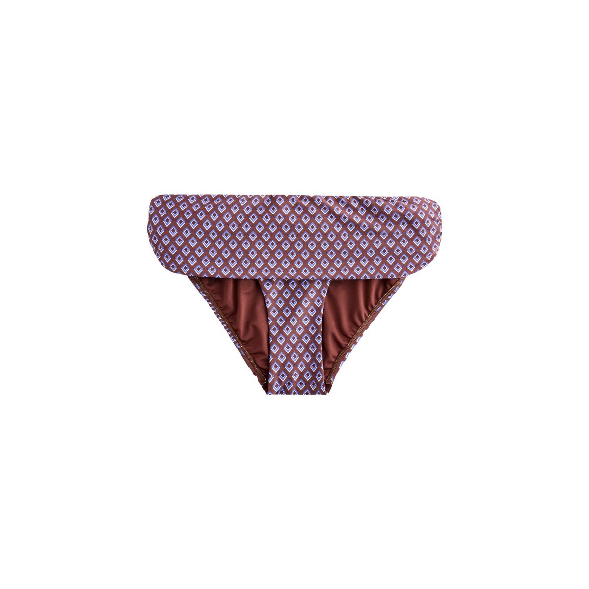 Bas de bikini géométrique marron chocolat, NEXT