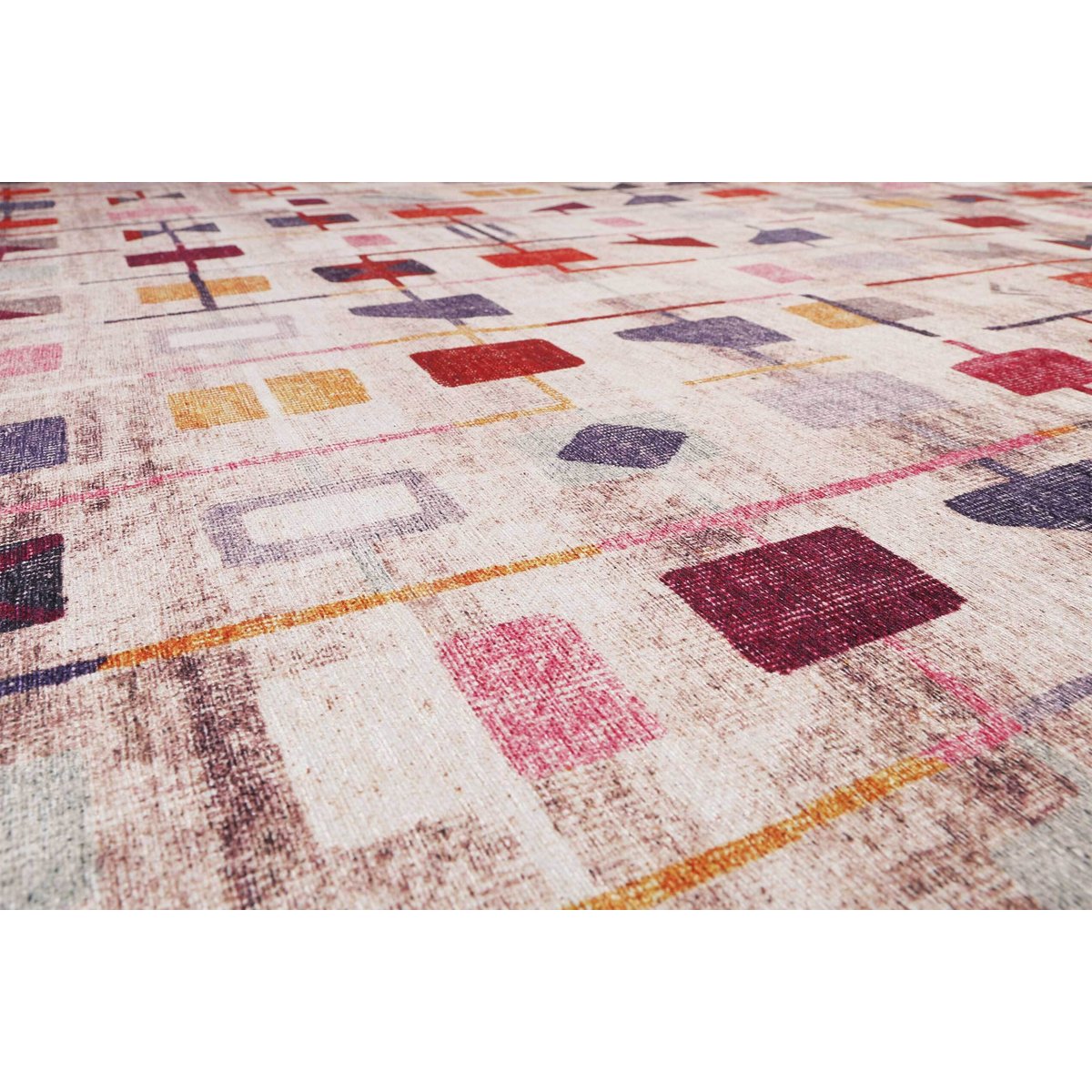 Tapis plat motif géométrique , Monor Beach multicolore, WECON HOME