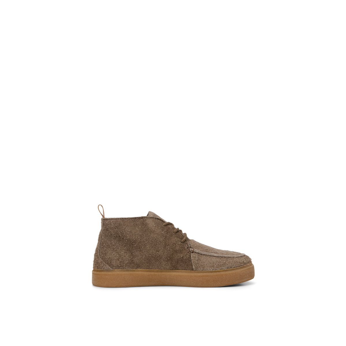Bottines modèle Zen en cuir de vachette velours à poils longs marron, MARC O'POLO