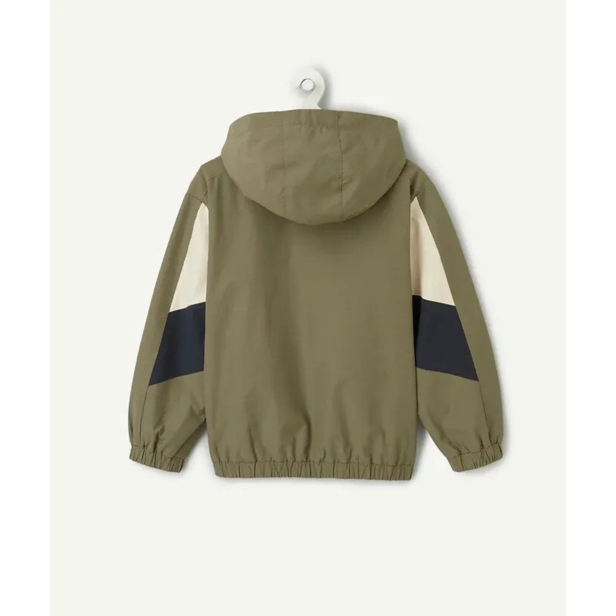 Hooded Windbreaker khaki/navy, TAPE A L'OEIL