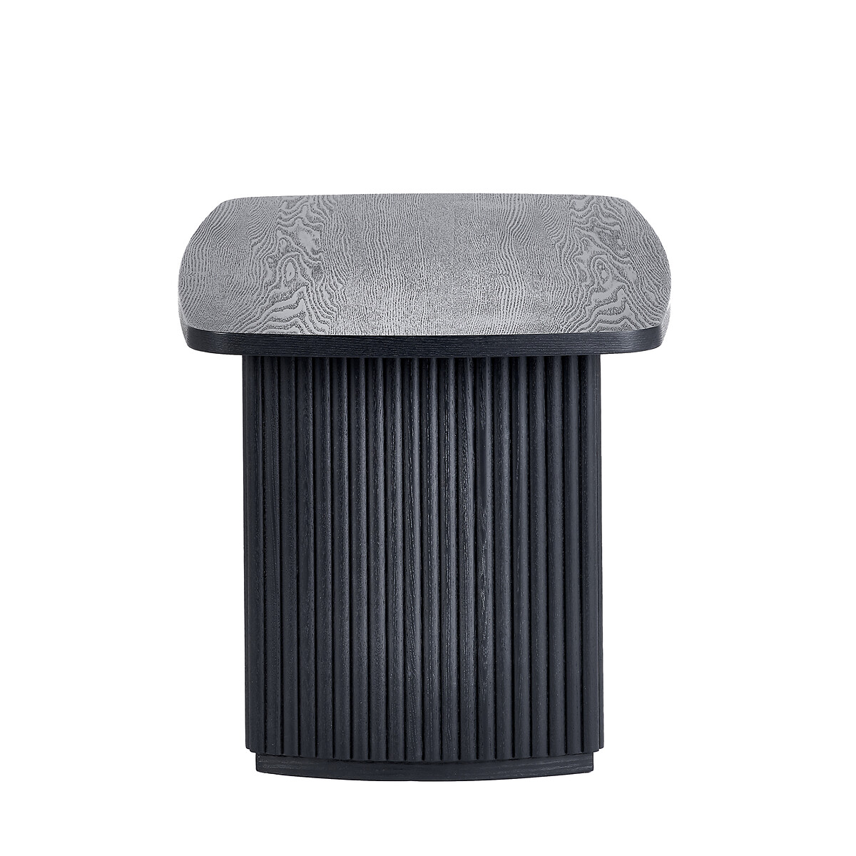 Lucien Fluted Wood Compact Coffee Table black, SO'HOME