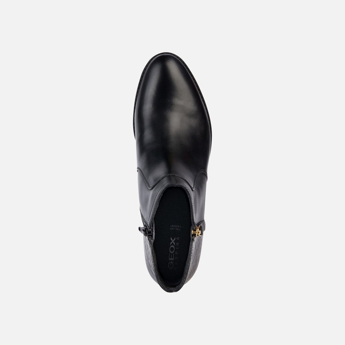 Bottines cuir respirantes zippées Felicity noir, GEOX