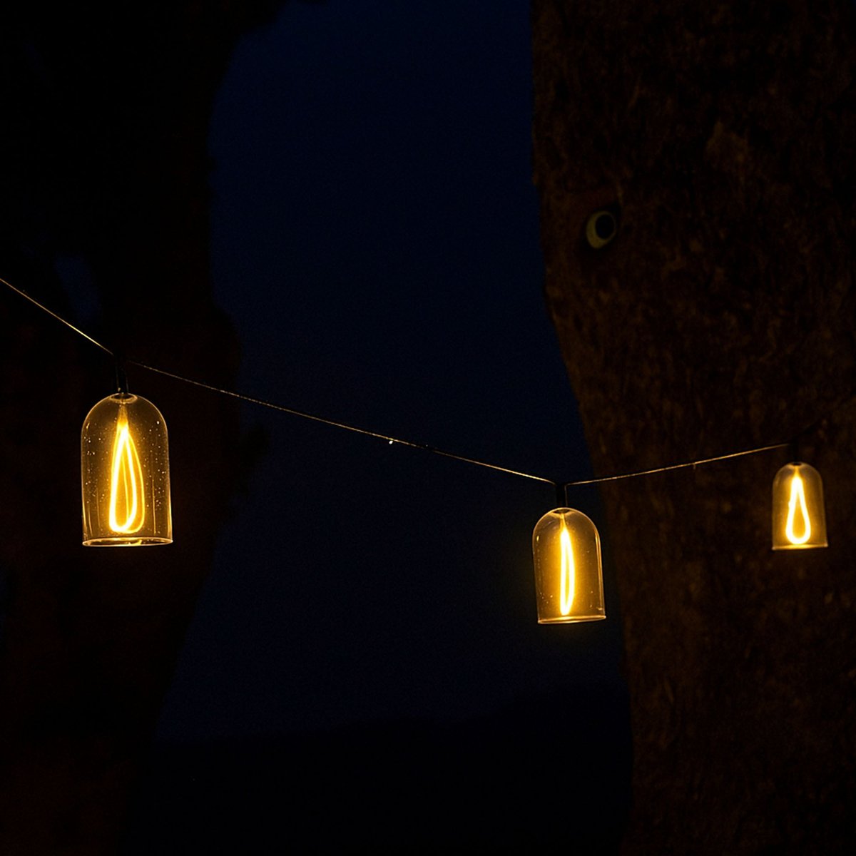 Guirlande à cloche filament GLOW transparent, LUMISKY