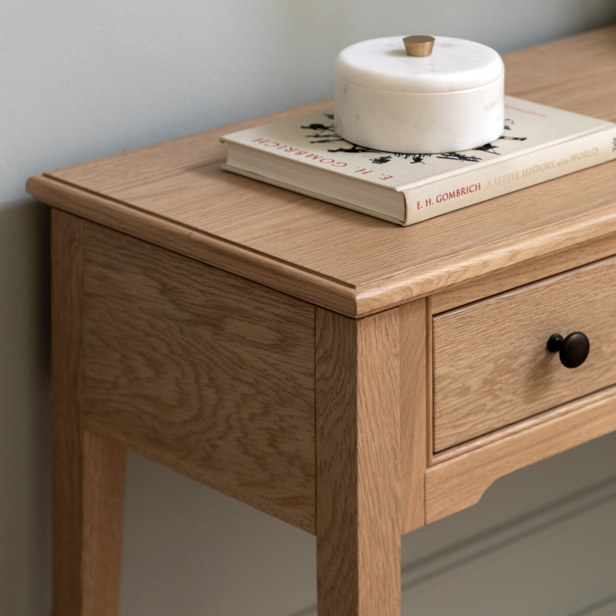 Harriet Oak 1 Drawer Console Table light oak wood, SO'HOME