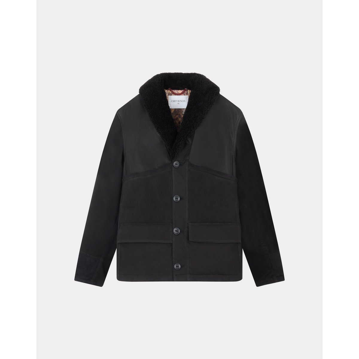 Manteau en coton CAMERAMAN noir, CHEVIGNON