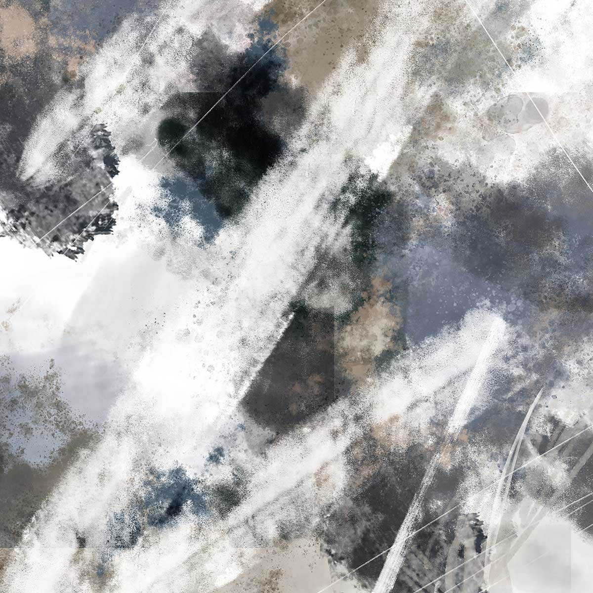 Tableau abstrait Facet zag tableau alu dibond, HEXOA