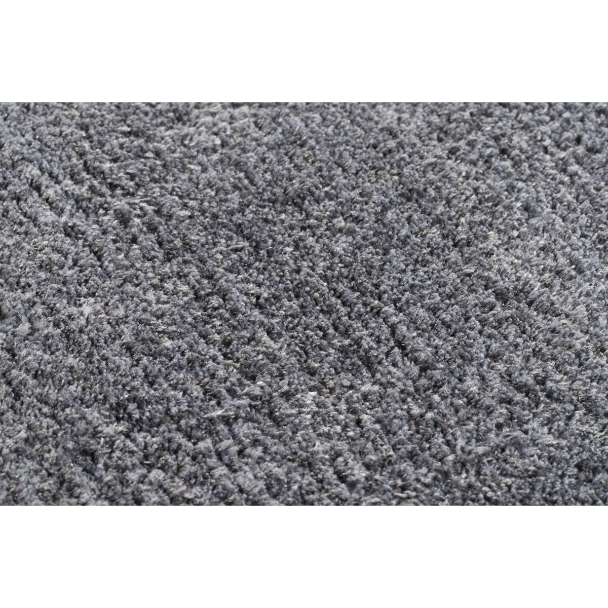 Tapis salon POWDER, shaggy, longs poils, tufté main, 100% polyester anthracite, TOM TAILOR