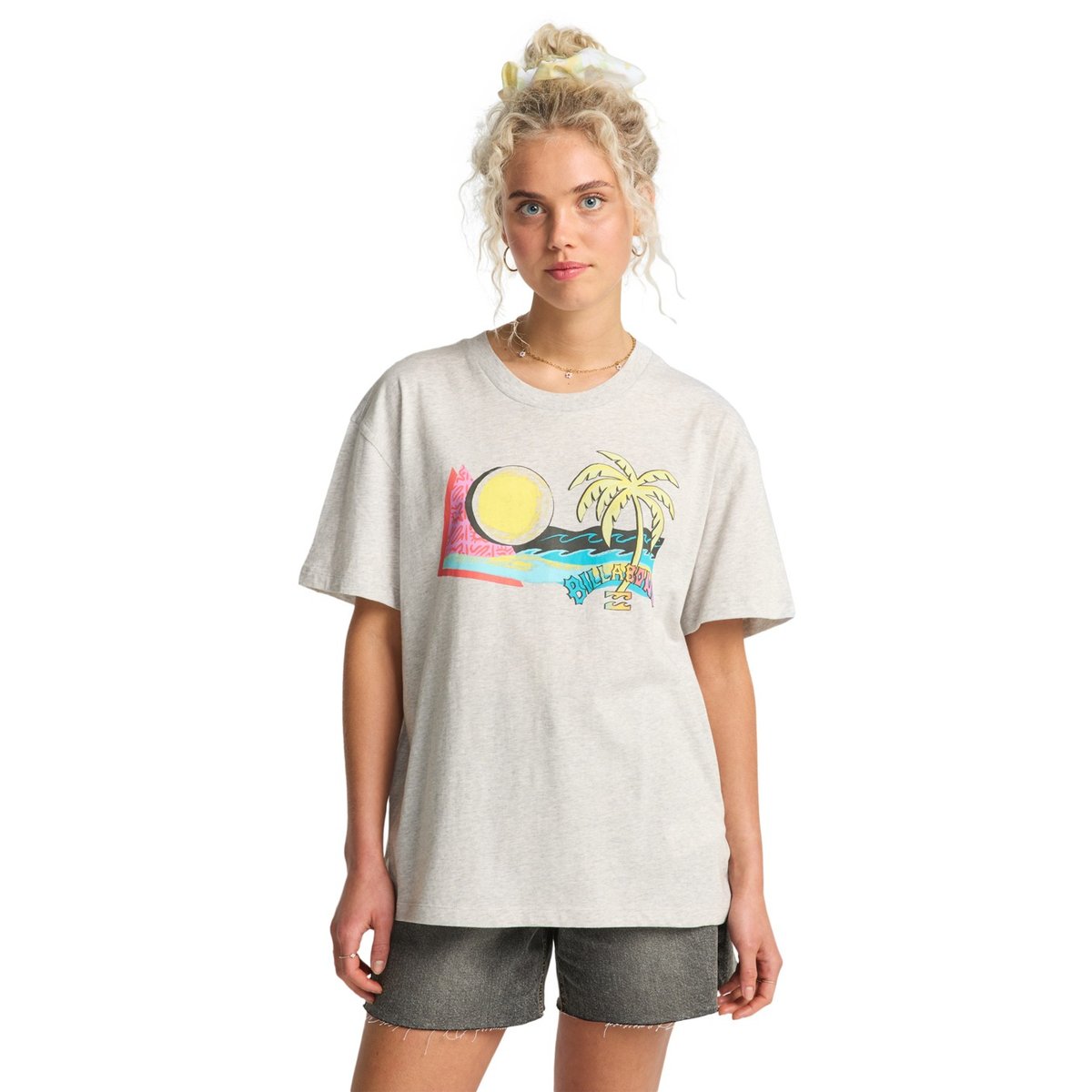 T shirt manches courtes HOT TROPICS gris grey heather, BILLABONG