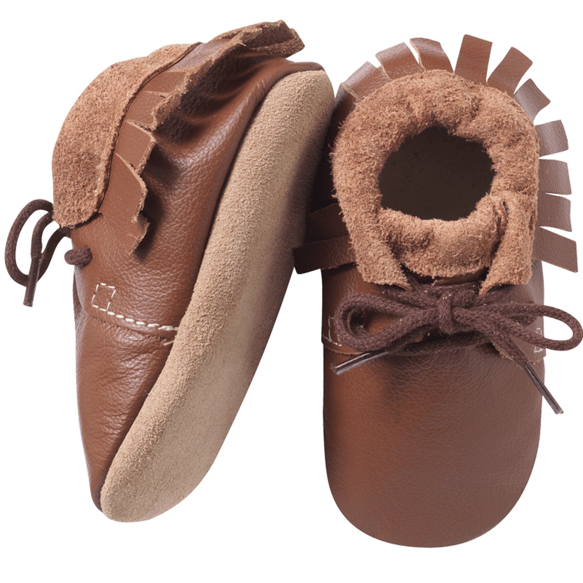 Chaussures bébé cuir souple Tilou marron, TICHOUPS