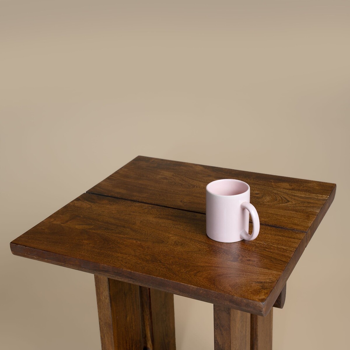Saori Japandi Acacia Wood Side Table dark acacia wood, ÉDITÉ