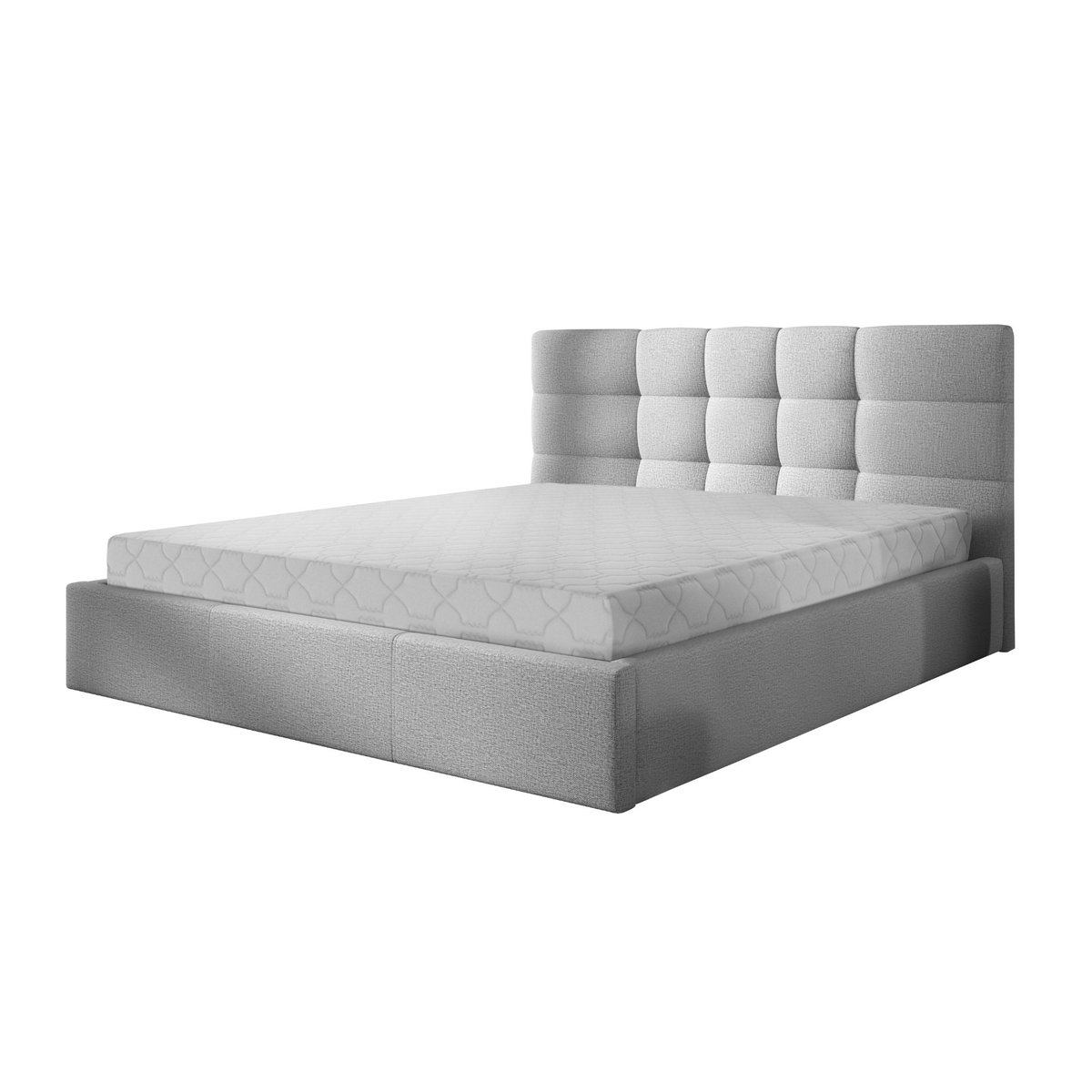 Lit coffre - MAEL gris clair, BEST MOBILIER