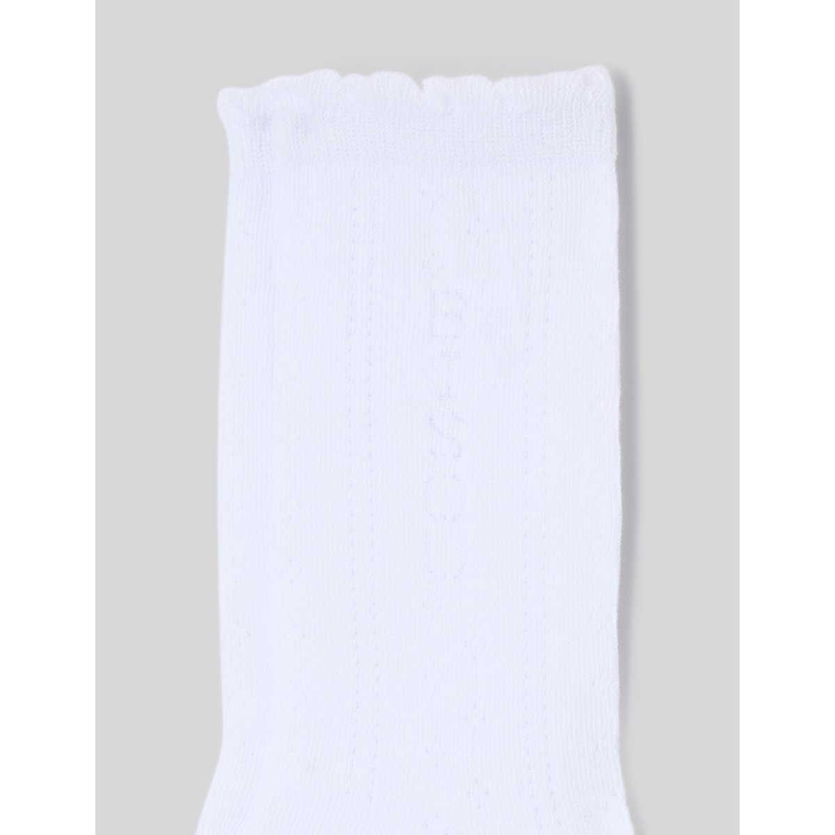 Chaussettes pointelle blanc, BZB