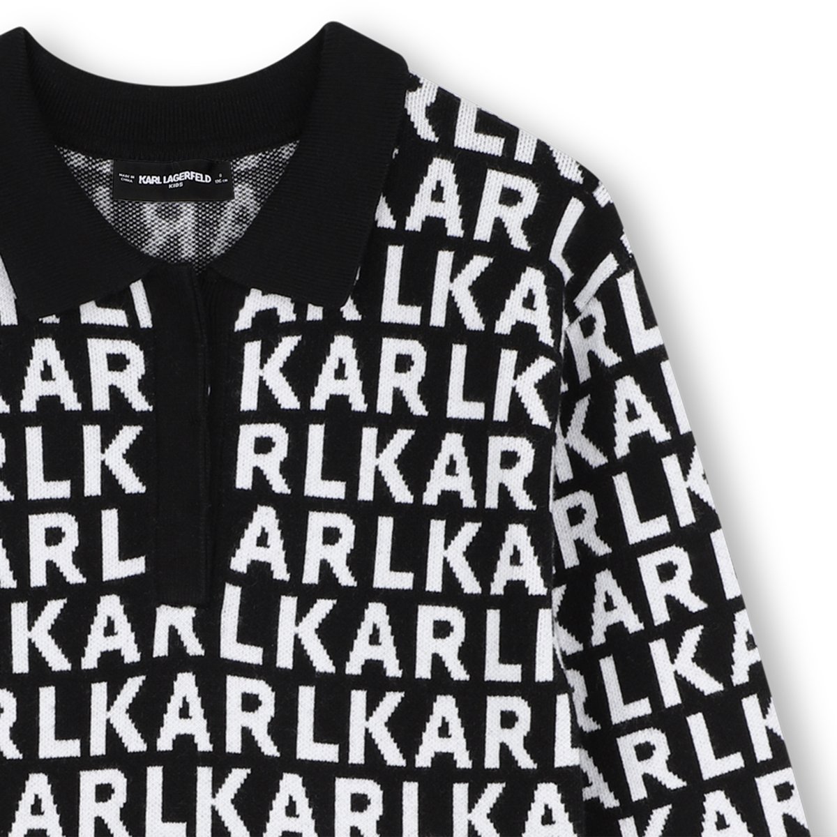 Robe polo noir blanc, KARL LAGERFELD KIDS