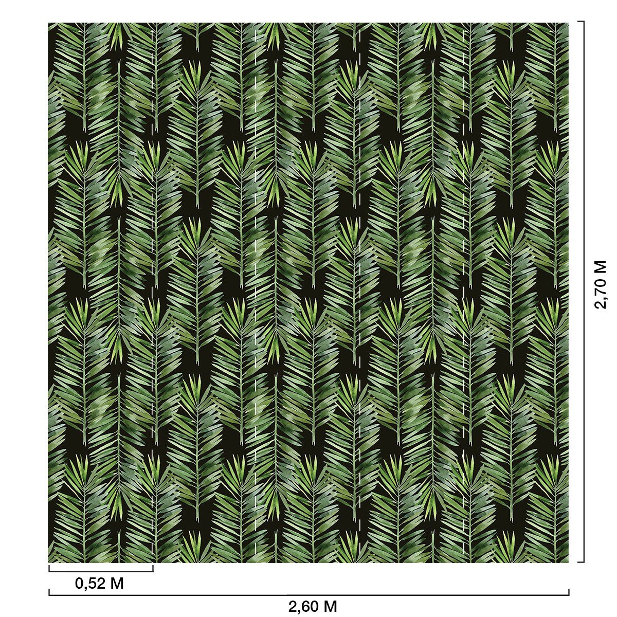 Papier peint feuilles de palmier intissé, HEXOA