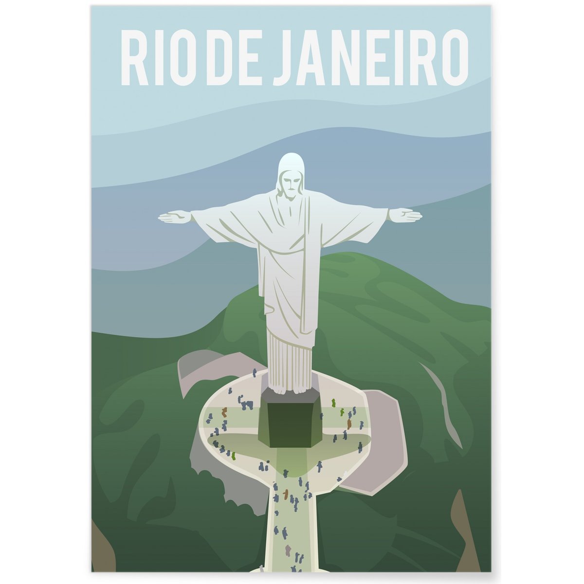 Affiche Rio de Janeiro 2 blanc, L'AFFICHERIE