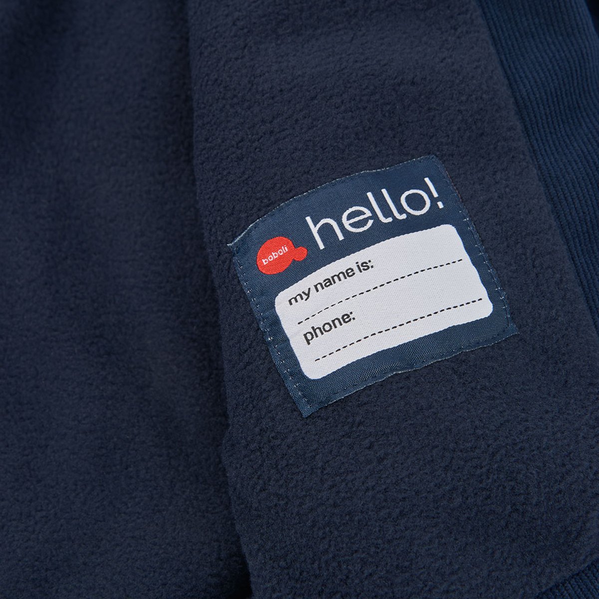 Parka en velours cotelé garçon avec fermeture bleu, BOBOLI