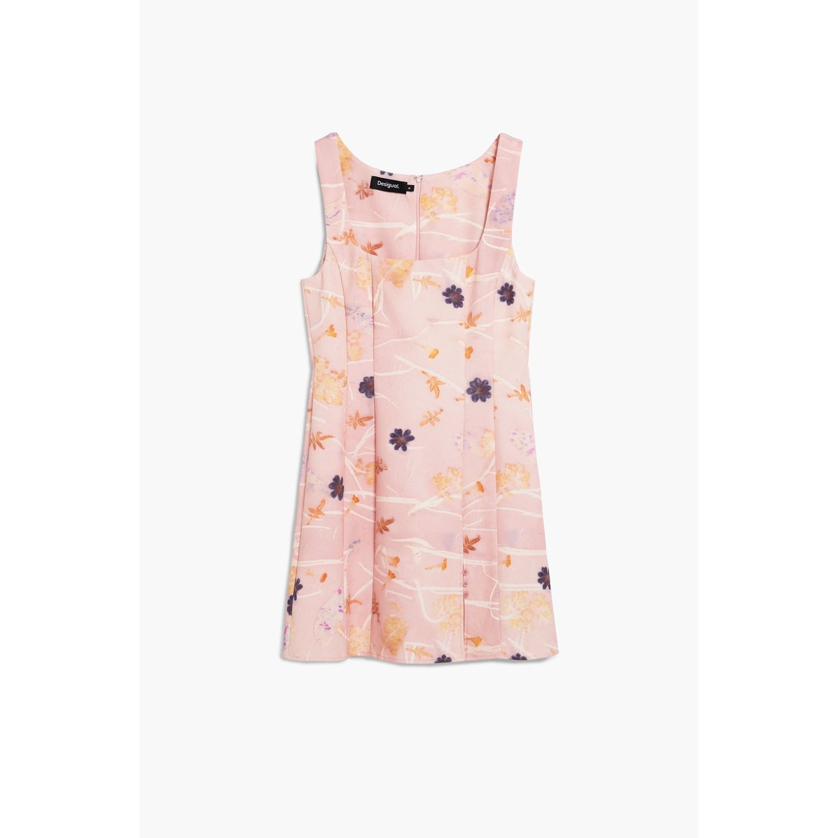 Robe courte à bretelles rose, DESIGUAL