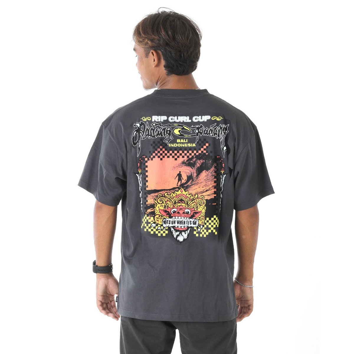 T-shirt Padang Cup 25 Poster noir délavé, RIP CURL