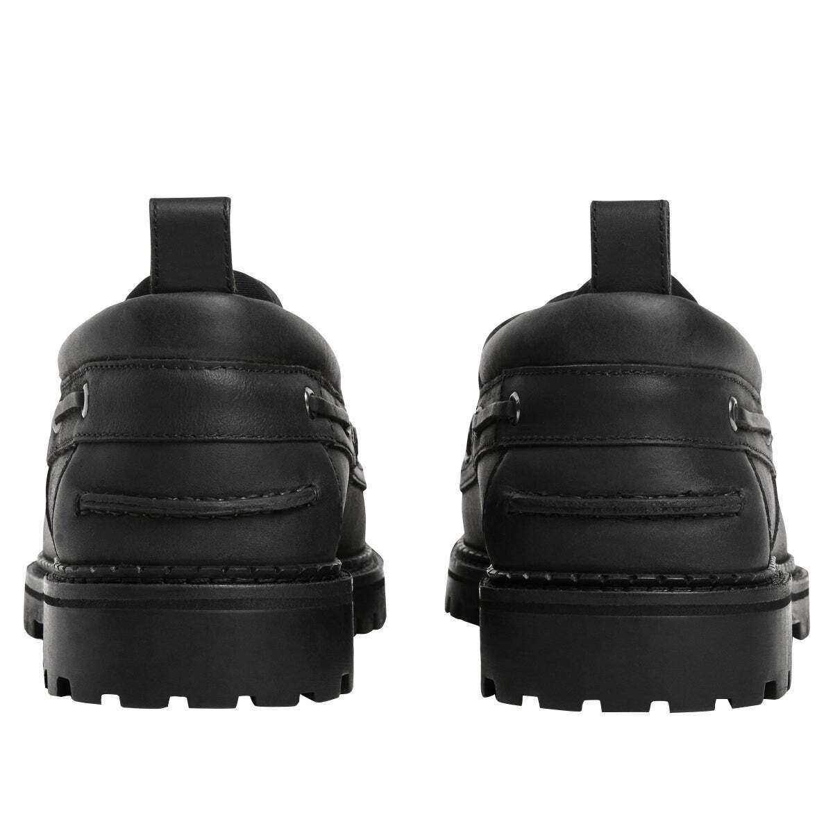 Baskets Bateau En Cuir noir, PEPE JEANS