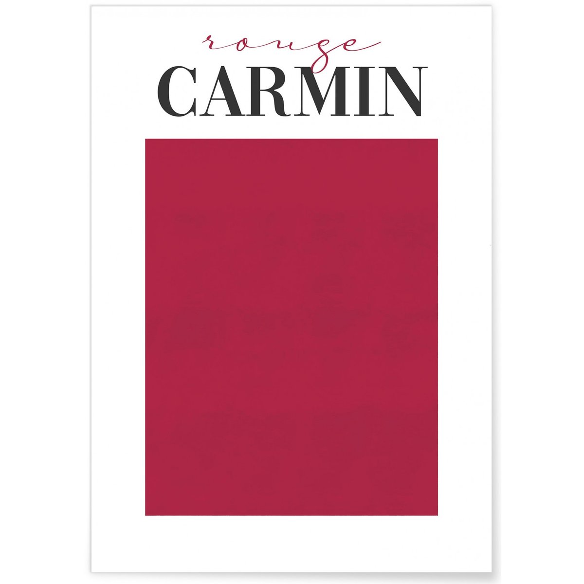 Affiche Rouge Carmin blanc, L'AFFICHERIE