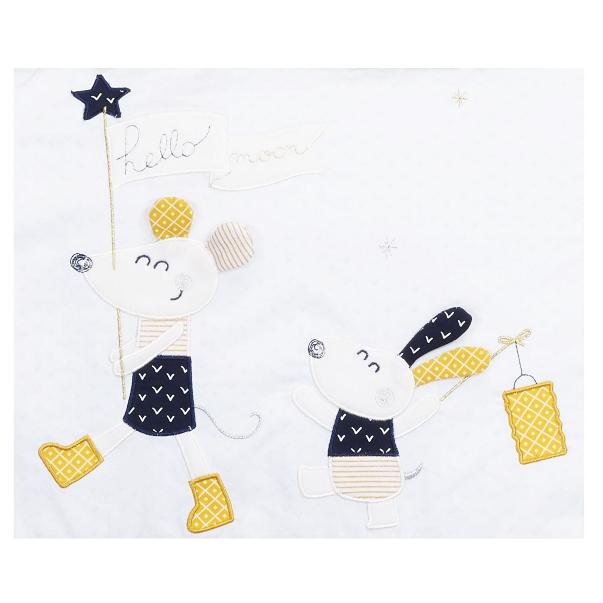 Tour de lit ou en coton blanc, SAUTHON