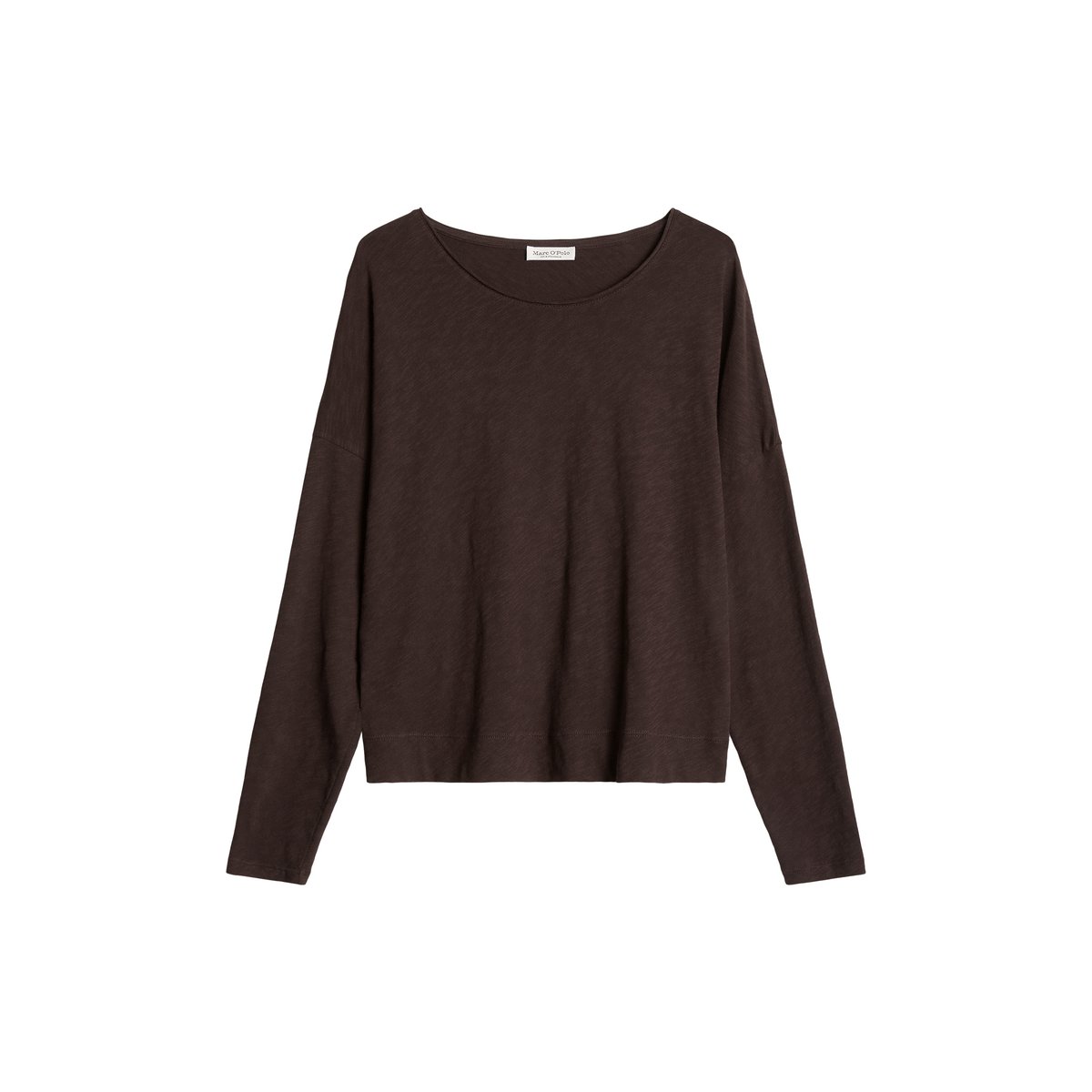 T-shirt à manches longues oversize sous-marin en qualité Organic Cotton rouge, MARC O'POLO