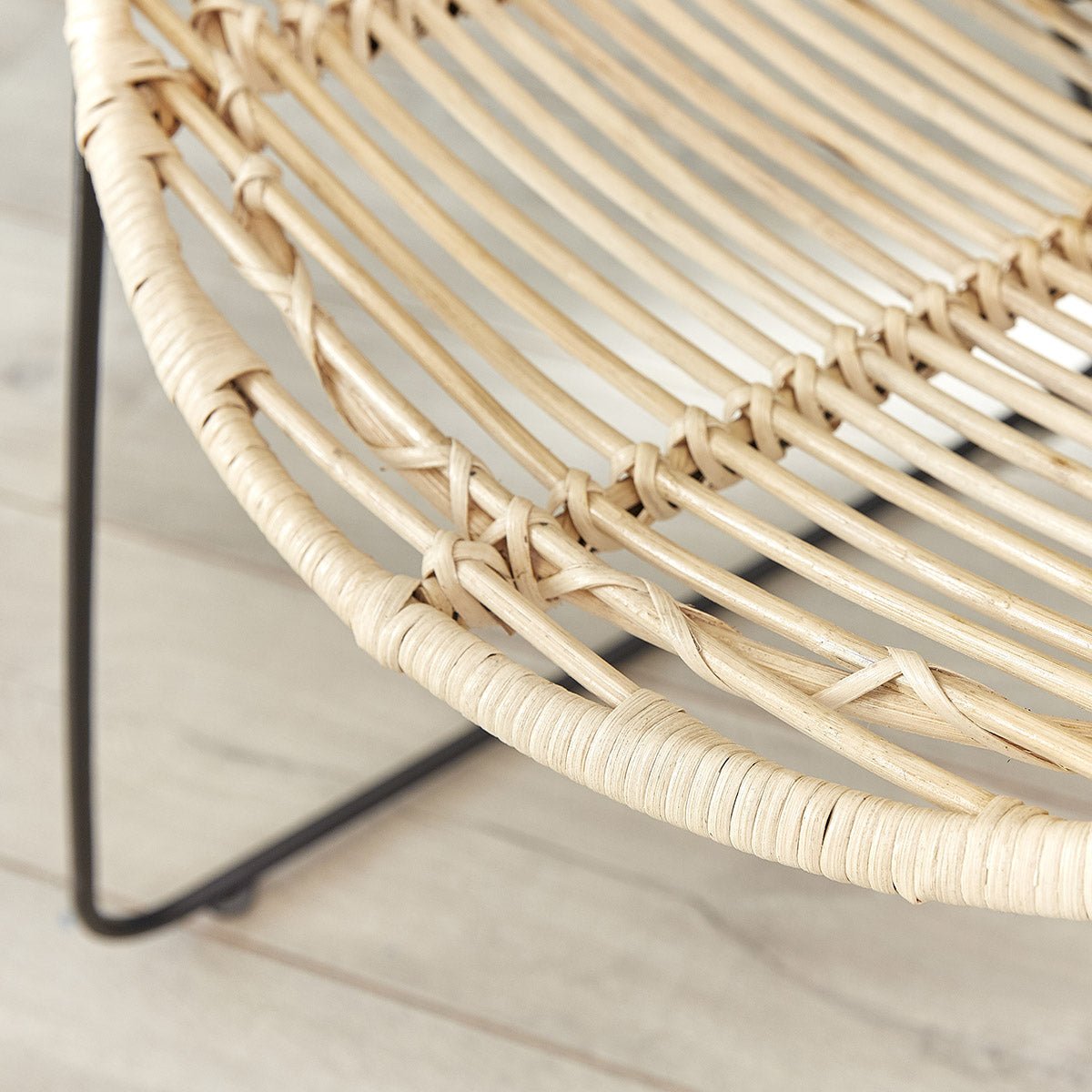Chaise en rotin et métal  BOHEMA naturel, BERAH GETAH