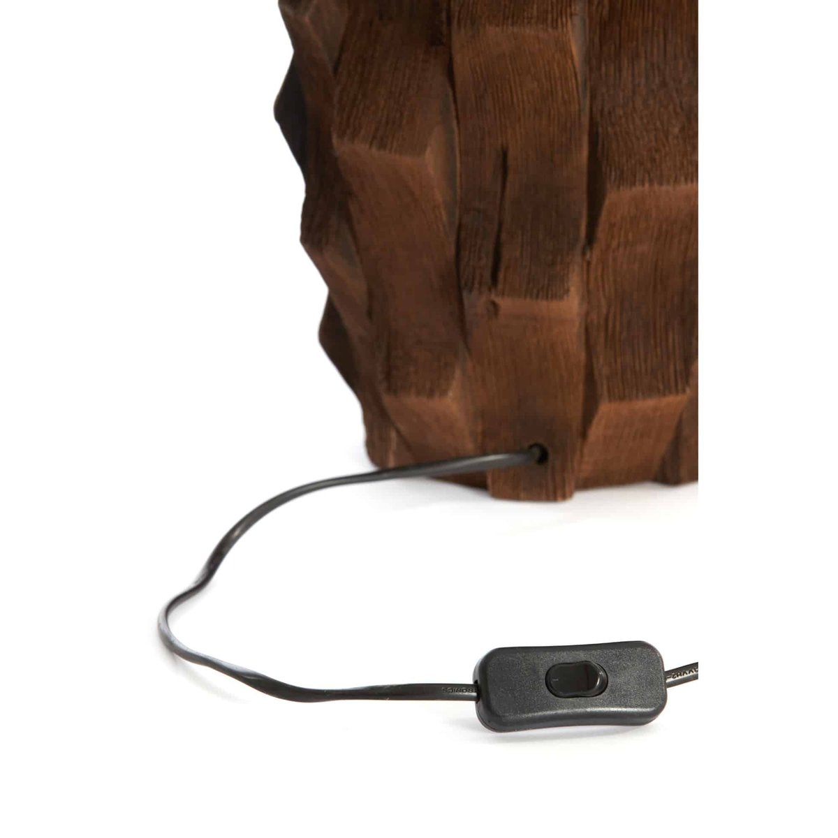 Base De La Lampe Bois TAKABE marron chocolat, LIGHT & LIVING 