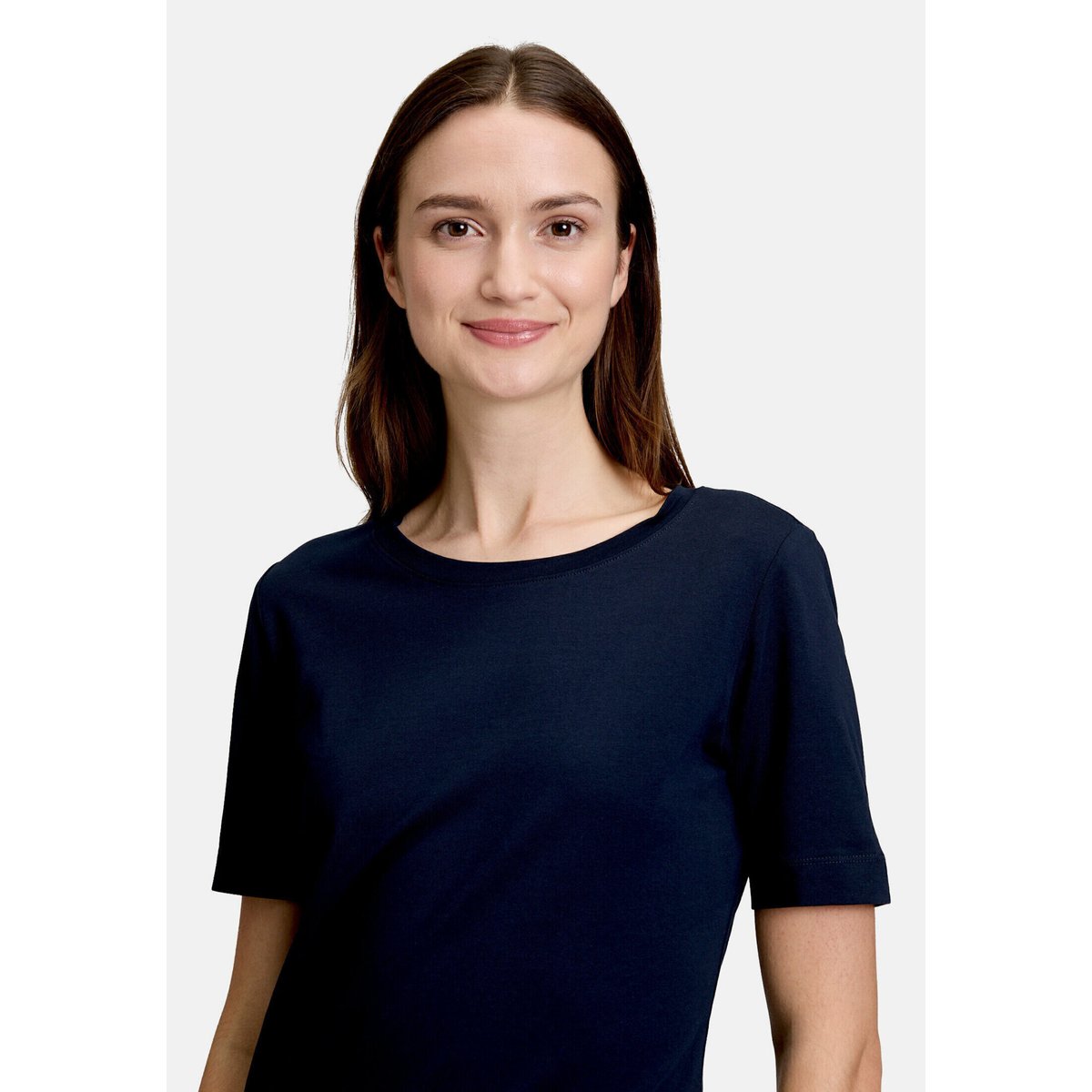 T-shirt basique à encolure ronde navy blue, BETTY & CO