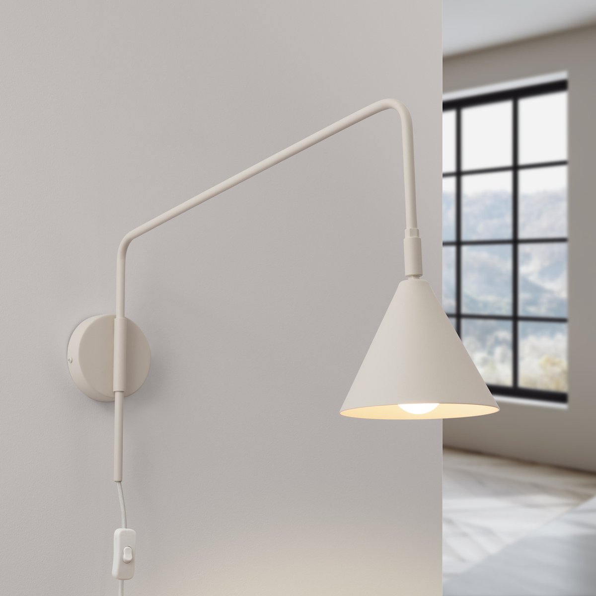 Applique murale Beige E14 1 Nox beige, EDEN