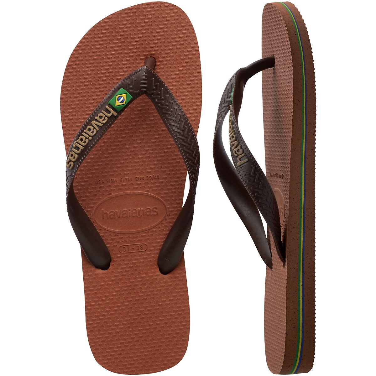 Tongs BRASIL LOGO marron, HAVAIANAS
