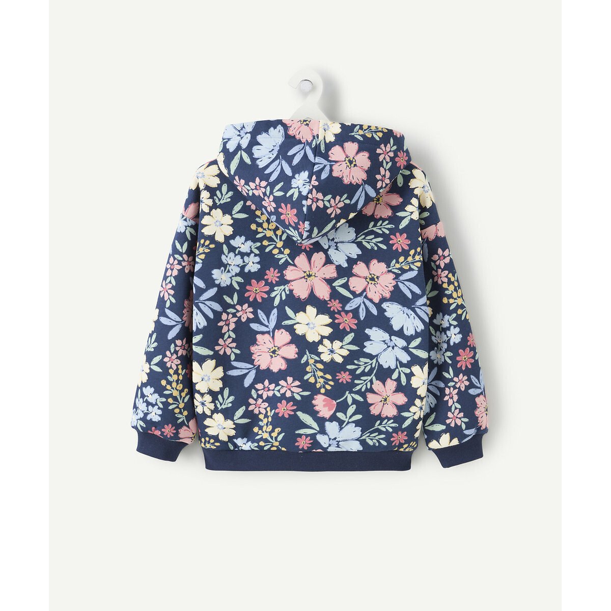 Maglia con cappuccio, con stampa floreale, in felpa stampa floreale su uno sfondo bianco, TAPE A L'OEIL