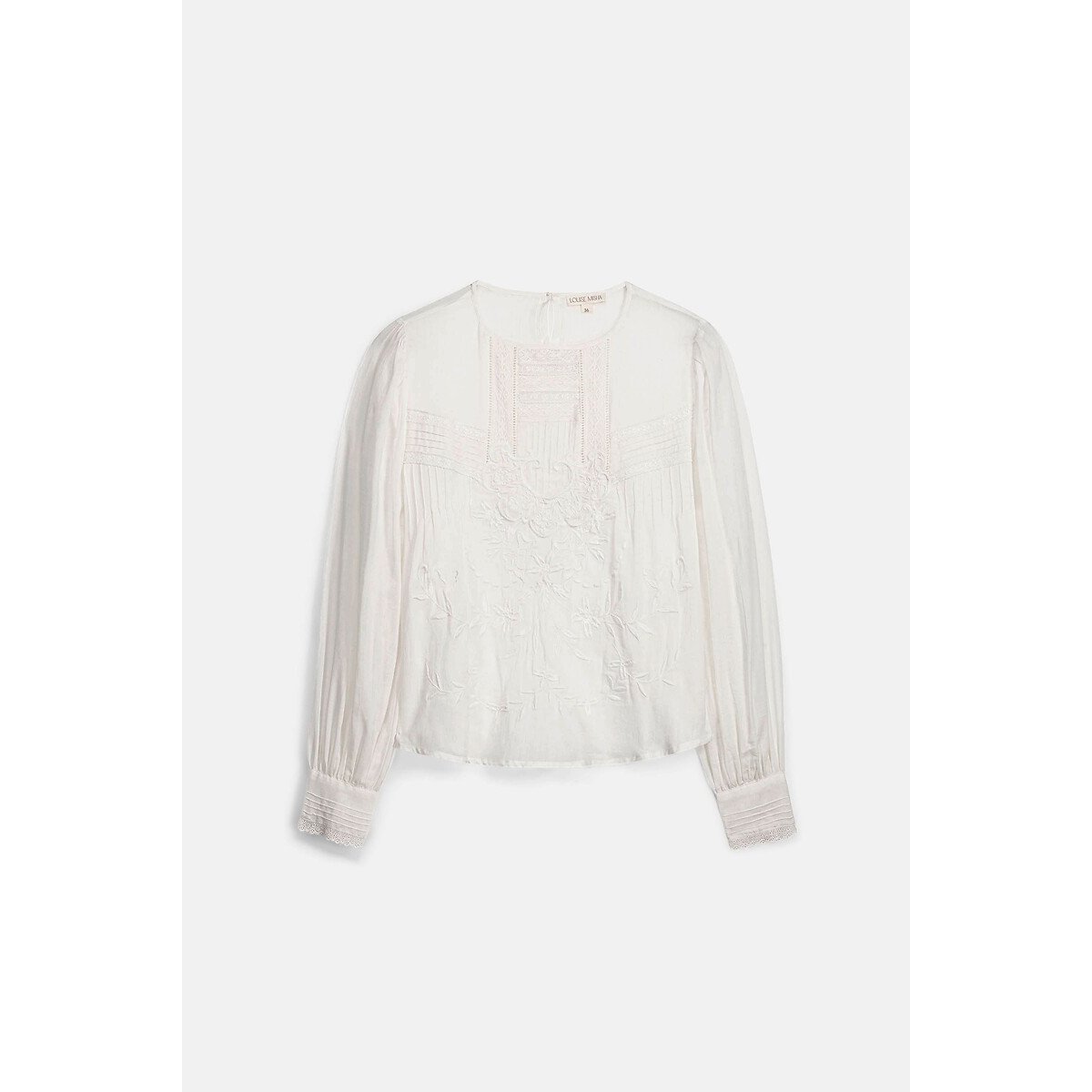 Blouse à manches longues brodée, LEONIDE ecru, LOUISE MISHA
