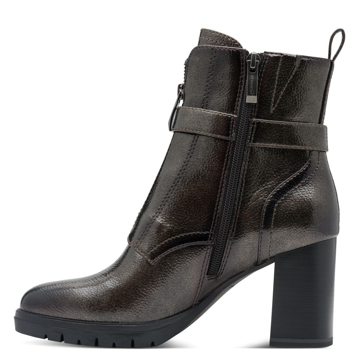 Bottine talon bloc multicolore etain, TAMARIS