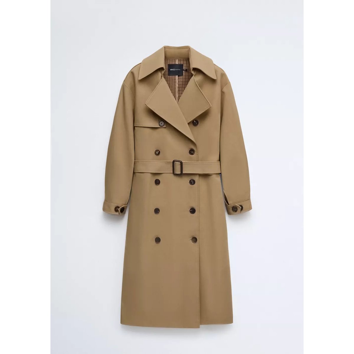 Trench Lyocell ceinture beige, MANGO