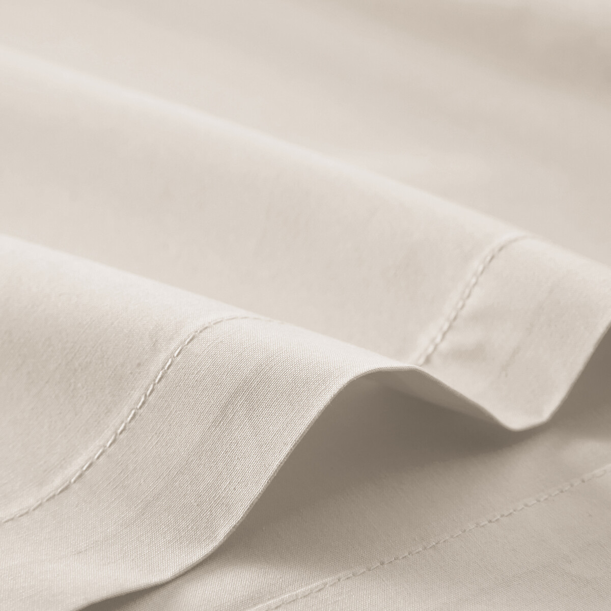 Funda de almohada de percal de algodón, 200 hilos, Scenario beige claro, LA REDOUTE INTERIEURS
