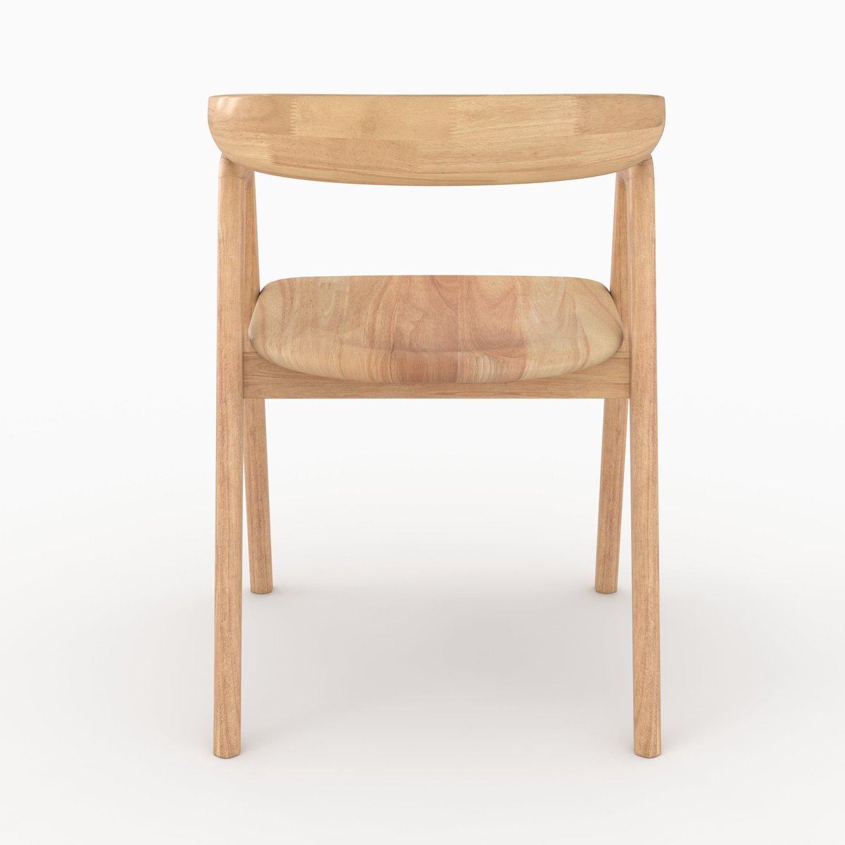 Chaise en bois d'hévéa - HAWA marron clair, MAISON PAVANE