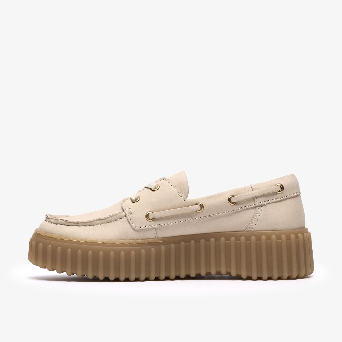 Scarpe da barca in nubuck, TORHILL BOAT crema, CLARKS