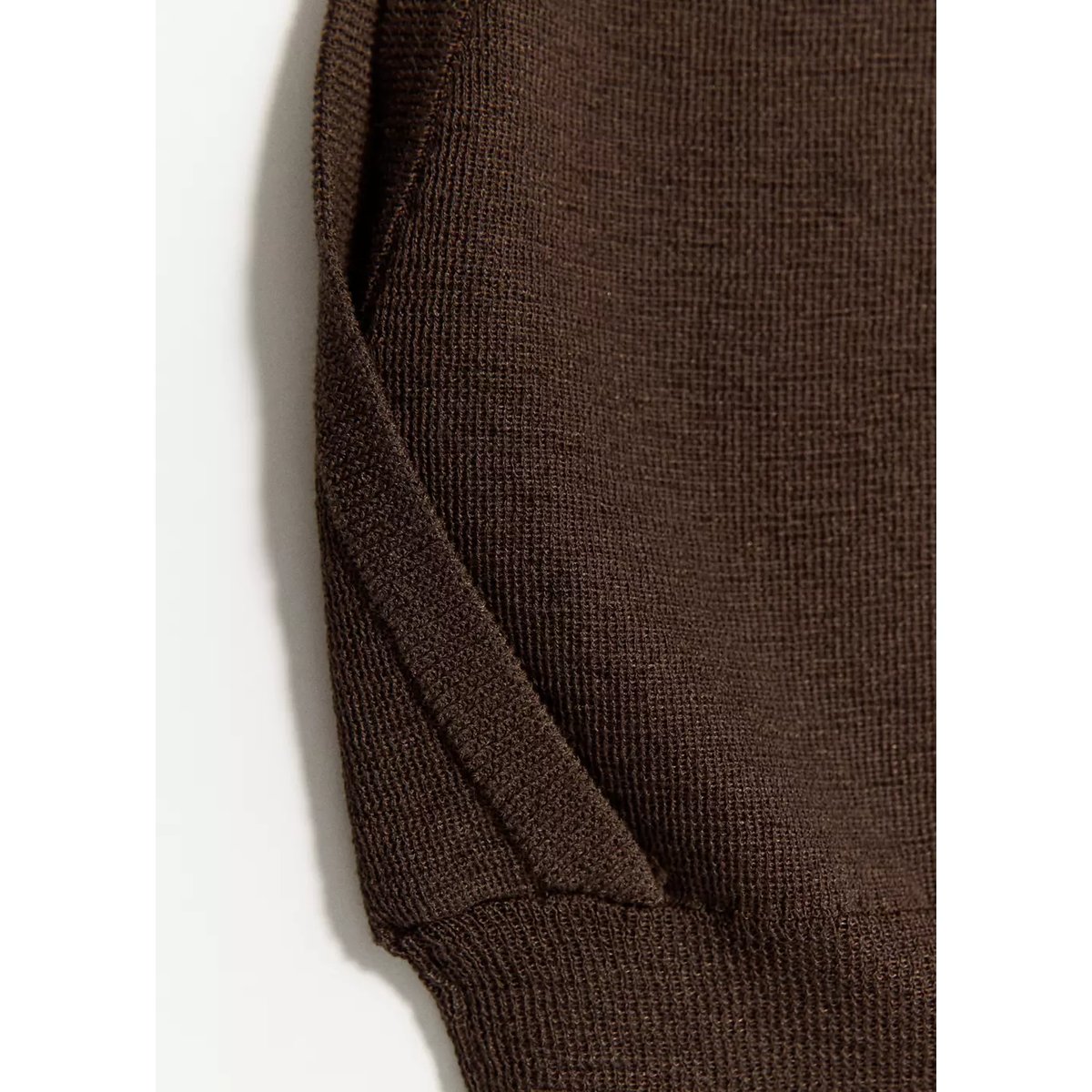 Gilet maille col V café, MANGO