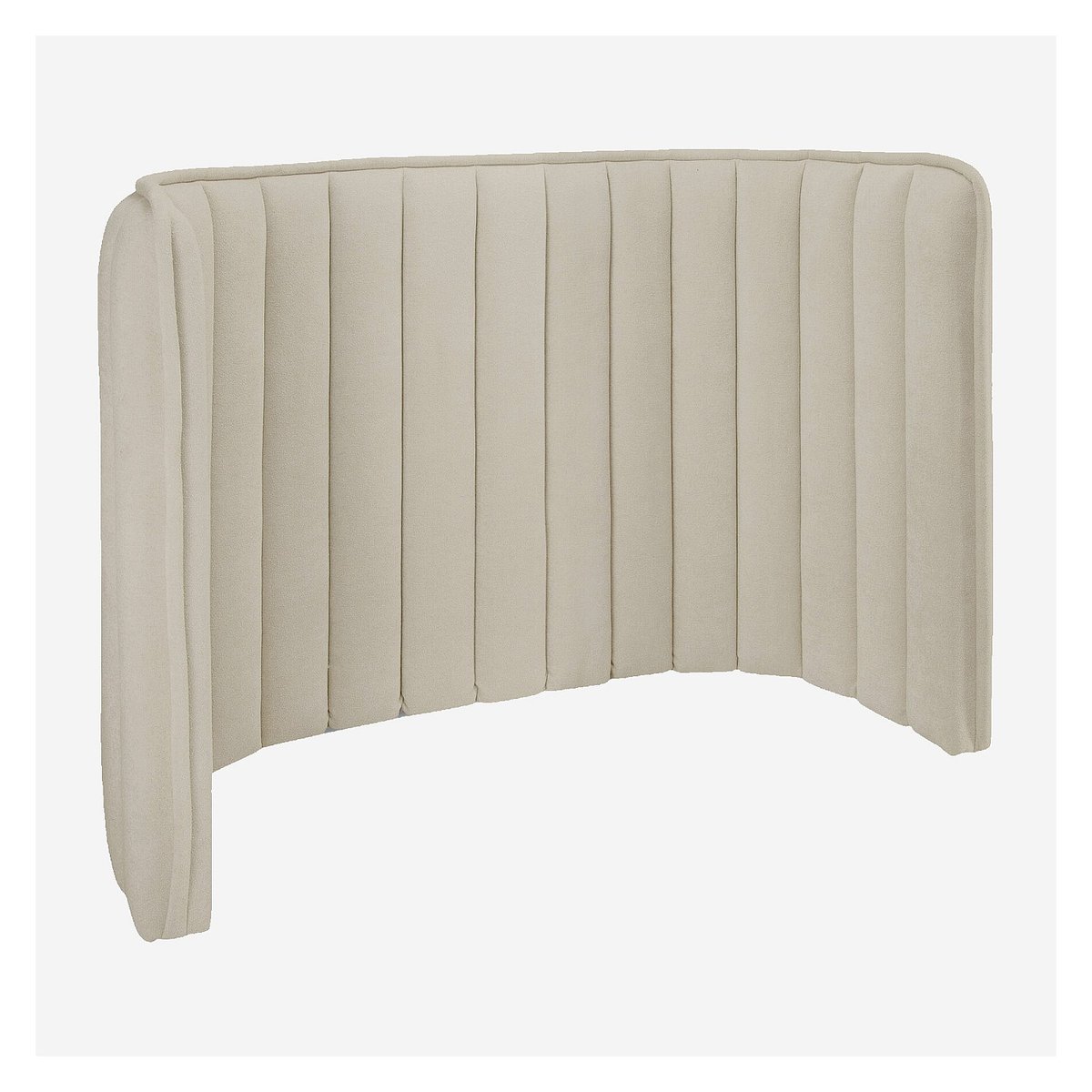 Tête de lit en tissu BOUDOIR crème, HABITAT